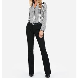 Express Columnist Barely Boot Mid Rise Dress Pant